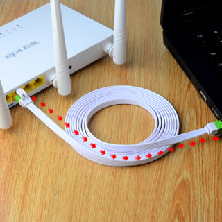 万级（OFNPFTTH）七类网线发烧级 万兆CAT7类扁平成品网络跳线 光纤宽带路由器电脑提速连接线10米