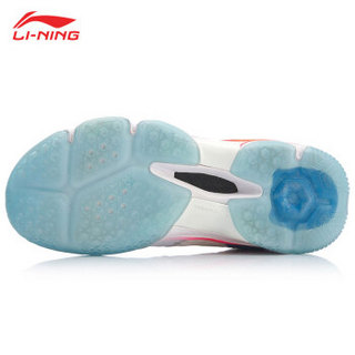 LI-NING 李宁 全新音爆2.0女子一体织袜套缓震耐磨防滑羽毛球专业鞋 AYZP002-1 标准白 38码