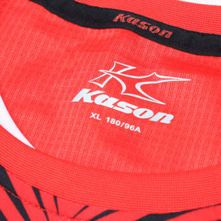 KASON 凯胜 男款羽毛球运动服短袖比赛上衣速干透气 FAYK033-2 红色 3XL码