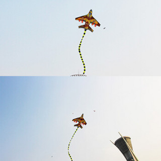 爸爸妈妈（babamama）风筝潍坊风筝 线轮配件 儿童户外玩具 大号飞机风筝 带风筝线轮含100m线 B7020