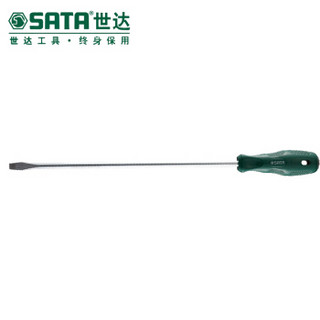 世达（SATA）A系列一字形螺丝批 5x250MM  绿色 62218