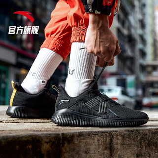ANTA 安踏 2019新鞋男鞋春季新款跑步鞋轻便跑鞋运动鞋男 11915565 黑/碳灰/姜黄 9.5(男43)