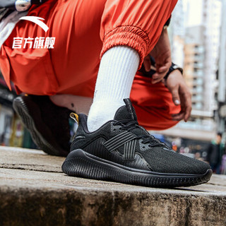 ANTA 安踏 2019新鞋男鞋春季新款跑步鞋轻便跑鞋运动鞋男 11915565 黑/碳灰/姜黄 9.5(男43)