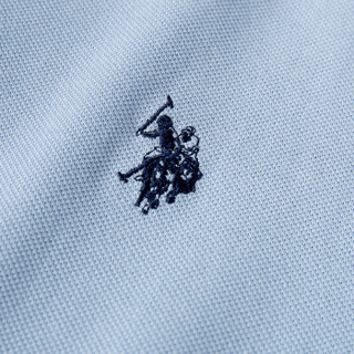 U.S. POLO ASSN. polo衫男士2019春夏新品多色纯棉潮流时尚短袖t恤1192101001 浅蓝色 2XL