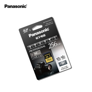松下（Panasonic）256GB SD存储卡 A1 U3 C10 专业相机摄像机内存卡 支持4K超高清视频录制 读取速度98M/S
