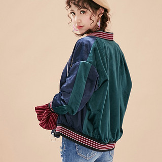 商品美特斯邦威 734617 女士撞色棒球服