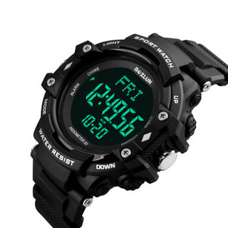 博之轮(BOZLUN)手表男士运动跑步计时心率电子表 ST02黑色 54mm 黑色 黑色 塑胶