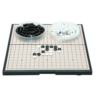 盛玉 磁性折叠围棋 五子棋12mm 中号便携式  19路361颗棋子 儿童初学者益智围棋