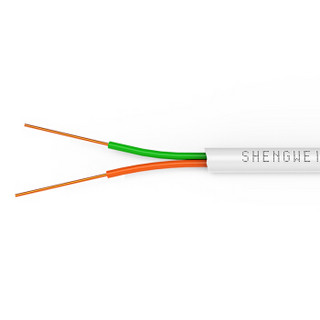 shengwei 胜为 电话线2芯单股无氧铜线芯0.4mm座机/传真机电话延长线连接线100米 TEC-1100