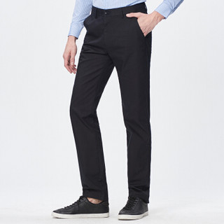 杉杉（FIRS）韩版纯色修身男士休闲裤 TFK79B020-1黑色 86