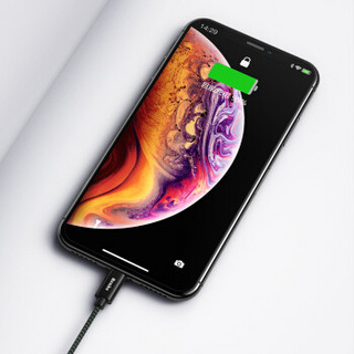 邦克仕(Benks)苹果数据线 iPhoneXs Max/XR/8/7Plus手机充电线 苹果MFI认证Lightning数据线 黑色1.8m