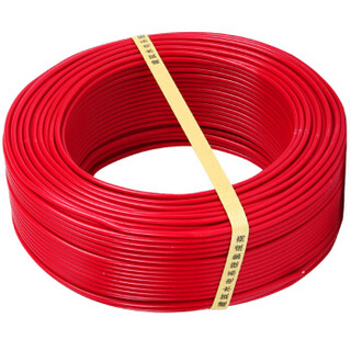 齐鲁（QILU)电线电缆 BVR25平方 国标铜芯线单芯多股软线 阻燃家装线 红色100米