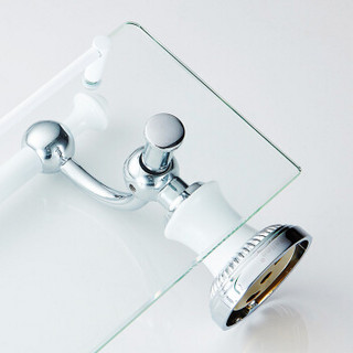 贝乐卫浴（Ballee）G3512-1 单层化妆台烤漆挂件 浴室玻璃置物架