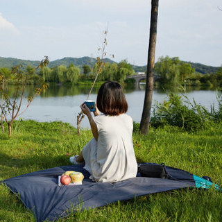 黑鹿 BLACKDEER 精灵口袋野餐垫 超轻迷你便携草地垫 黑色