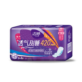 洁婷(ladycare)卫生巾日用夜用安心裤组合套装4包19片（245mm*4片+420mm*4片+180mm*10片+安心裤M-L码*1片）