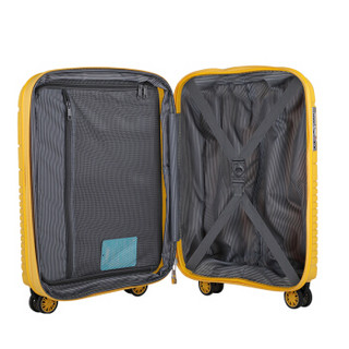 SUMMIT 拉杆箱18英寸万向轮男女登机箱旅行行李箱可扩容PP808 黄色
