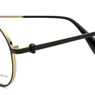 亚历山大·麦昆Alexander McQueen eyewear光学镜架男款 经典圆形光学镜架 AM0175O-001 黑色镜框 52mm