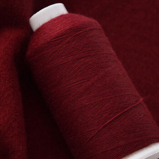 牧心 羊绒线 毛线 24/2中细线 手编机织均可 婴儿宝宝毛线 围巾线Z01 深秀红