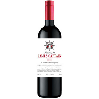 澳洲原瓶进口红酒 詹姆士船长白标赤霞珠干红葡萄酒750ml*6 整箱装