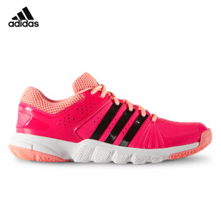 adidas 阿迪达斯 QUICKFORCE  羽毛球鞋女款 透气止滑耐穿减少磨损运动鞋 AF4898 红色 38码/5.5