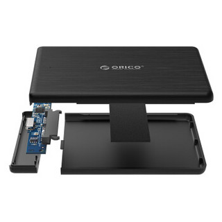 奥睿科(ORICO)2.5英寸移动硬盘盒Type-C接口USB3.1Gen2/10Gbps 创意7mm专用外置盒 黑色 2578C3-G2