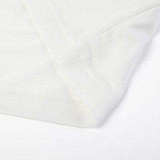 京东京造 男士V领薄款短袖内衣 发热纤维修身T恤 白色 XL码