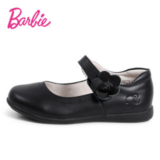芭比 BARBIE 儿童皮鞋 2019春季女童公主皮鞋 表演舞蹈鞋 女童黑皮鞋 1889 黑色 33码