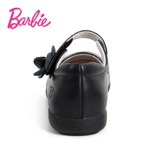 芭比 BARBIE 儿童皮鞋 2019春季女童公主皮鞋 表演舞蹈鞋 女童黑皮鞋 1889 黑色 36码