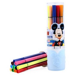 Disney 迪士尼 六角杆水彩笔 12色 送填色本+勾线笔