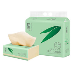 良布(DELLBOO) 母婴系列抽纸3层*100抽*8包装 本色超韧柔软抽纸无荧光剂纸巾
