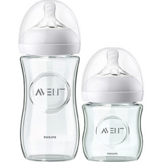 AVENT 新安怡  自然系列法国装 宽口径玻璃奶瓶 120ml+240ml