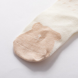 威尔贝鲁(WELLBER) 婴儿袜子新生儿童地板袜宝宝中筒袜彩棉盒装5双装10-12cm