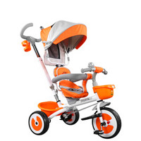 永久（FOREVER）儿童三轮车1-3-5岁小孩子脚踏车轻便折叠宝宝婴儿手推车玩具车自行车宝宝三轮车 阳光橙