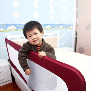 攸曼诚品(eudemon)攸曼诚品婴儿儿童床护栏杆宝宝安全防摔掉床边挡板通用大床围栏2.0米双杆红色