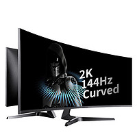 SAMSUNG 三星 C27JG54QQC 26.9英寸显示器（1800R、2K、144Hz、FreeSync）