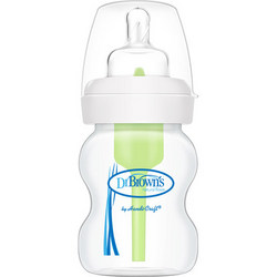 Dr Brown's 布朗博士 美国原装进口布朗博士婴儿宝宝防胀气PP宽口径彩印儿童奶瓶