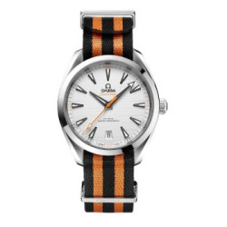 OMEGA 欧米茄 Seamaster 海马系列 Aqua Terra 220.12.41.21.02.003 男士机械腕表 41mm 灰色 黑色/橙色 织物
