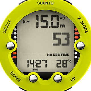 颂拓(SUUNTO)潜水表松拓suunto ZOOP NOVO LIME自由休闲潜水腕表柠檬黄色SS021643000