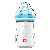 gb 好孩子 拥抱系列 B80395 玻璃奶瓶 180ml 粉蓝 0岁+