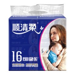 顺清柔 抽纸 3层100抽*16包