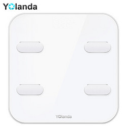 Yolanda 智能体脂秤 人体健康电子秤 家用体重秤脂肪秤 WiFi+蓝牙连接 适配ios&安卓 APP控制