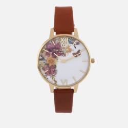OLIVIA BURTON ENCHANTED GARDEN 女款时装腕表 黄褐/金色