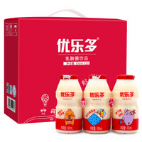 京东PLUS会员：优乐多 乳酸菌饮品 礼盒 牛奶发酵益生菌饮料 100ml*20瓶 *10件