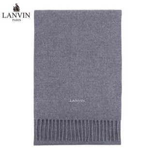 LANVIN 男款灰色100%羊毛围巾 5083 16