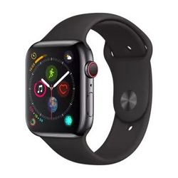 Apple 苹果 Apple Watch Series 4苹果智能手表（深空灰铝金属、GPS+蜂窝、44mm、黑色运动型表带）