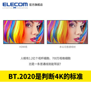 ELECOM 宜丽客 DH-HDPS14E15 HDMI2.0A高清线 (HDMI)