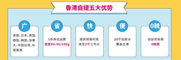 转运四方 香港自提线路运费半价大促