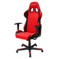 迪锐克斯（DXRACER）F01电脑椅 电竞椅人体工学办公椅子靠背椅家用游戏转椅 红黑