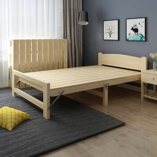 佐盛实木折叠单人床双人床公寓床现代简约经济型木床简易床家用实木床 1960*600*400