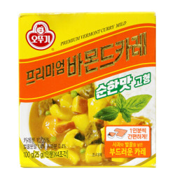韩国进口 不倒翁奥土基咖喱 韩式调味料 原味苹果咖喱块 盒装 100g *4件